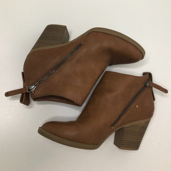 DV by DOLCE VITA Boots Women's Size 7 Brown Ankle Booties Faux Leather - Picture 12 of 14
